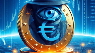 euro, blockchain, technology, digital, bank, money, policy, economy, central, european, cbdc, digital euro, privacy, bitcoin, data, protection, surveillance, confidentiality, ai generated