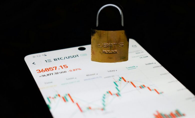 a padlock attached to a padlock on a cell phone