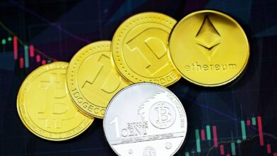 gold round coins on purple surface